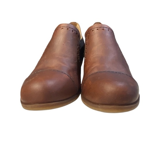Korks Chestnut Leather Gertrude Double Gore Slip-on Low Bootie - Picture 3 of 10